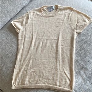 Saks Fifth Avenue short sleeve cashmere sweater